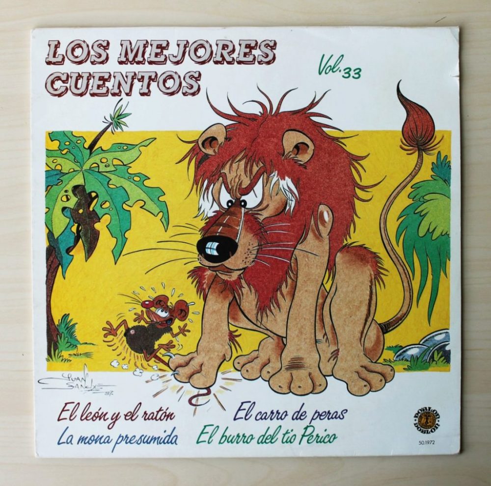 LOS MEJORES CUENTOS, vol 33: El león y elratón. La mona presumida. El carro de peras. El burro del tio Perico. (VINILO LP).