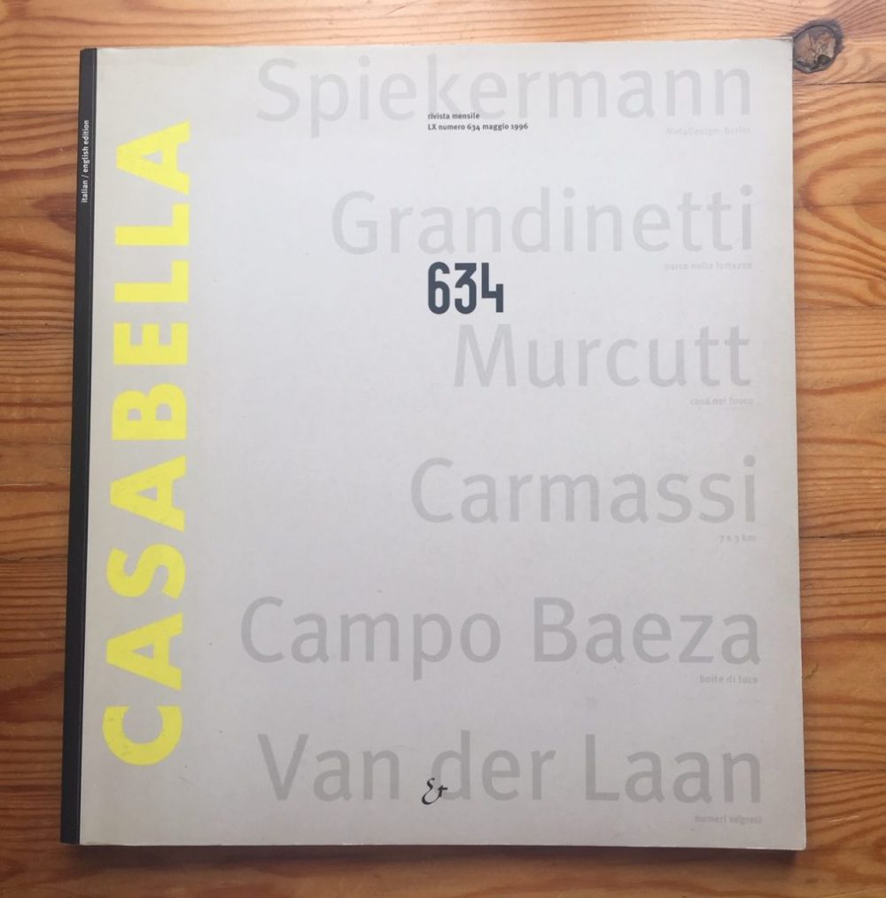 CASABELLA n. 634 - Maggio 1996. (Italian)