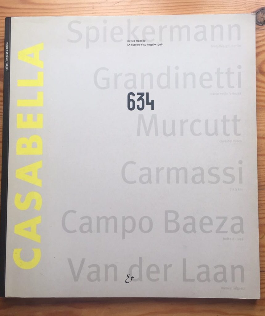 CASABELLA n. 634 - Maggio 1996. (Italian)
