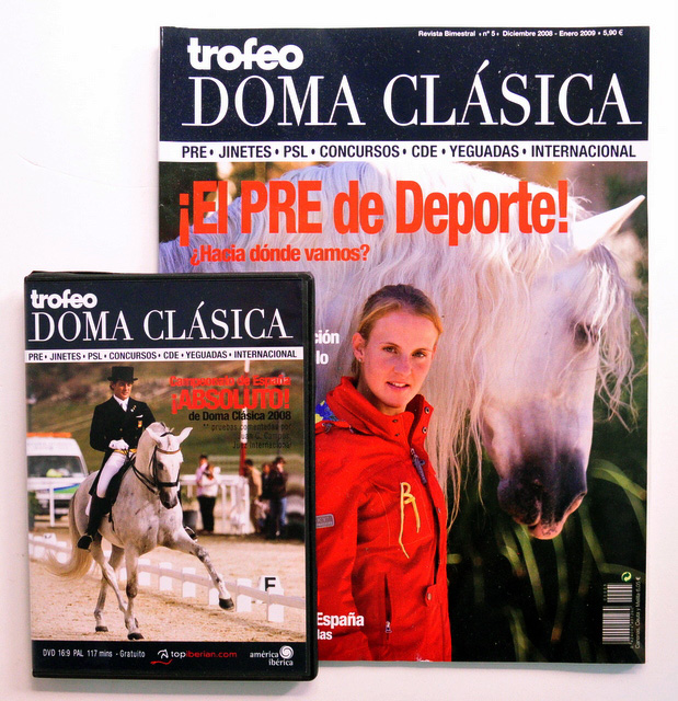 DVD CAMPEONATO DE ESPAÑA ABSOLUTO DE DOMA CLÁSICA 2008 + Revista Doma Clásica nº 5.