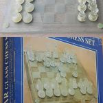 AJEDREZ DE CRISTAL con tablero de 25x25 cm (STAR GLASS CHESS SET)