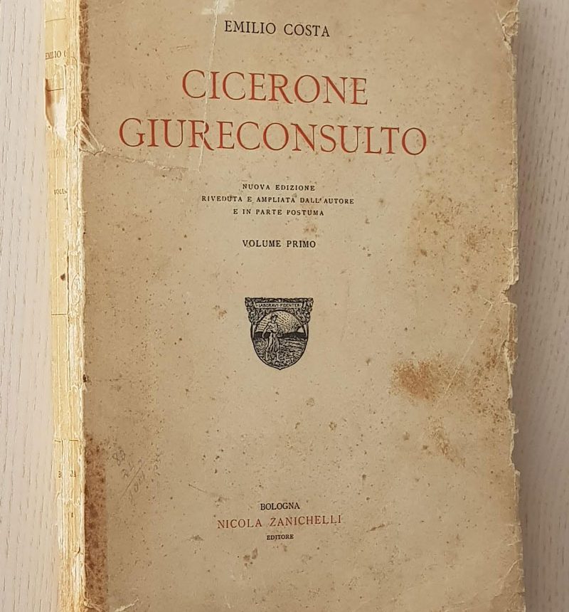 CICERONE GIURECONSULTO. Volume primo