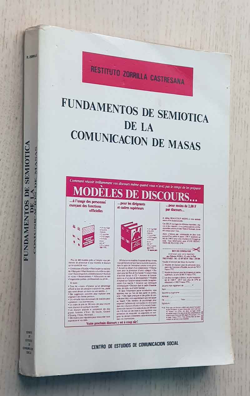 FUNDAMENTOS DE SEMIOTICA DE LA COMUNICACIÓN DE MASAS