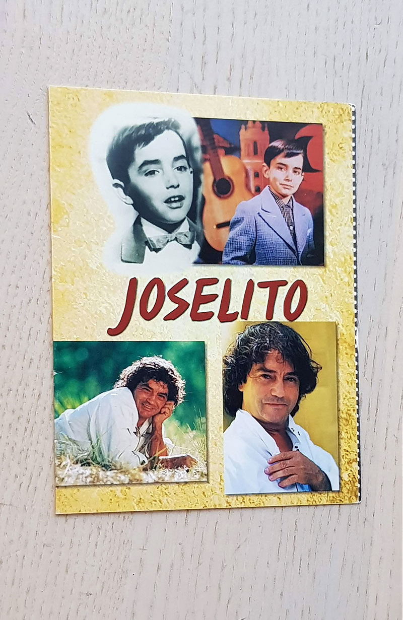 DÍPTICO "AYER... Y HOY DE JOSELITO" (CON FIRMA AUTÓGRAFA DE JOSELITO)