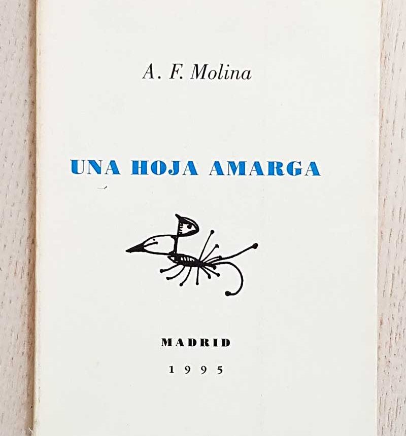 UNA HOJA AMARGA. (firmado por el autor)