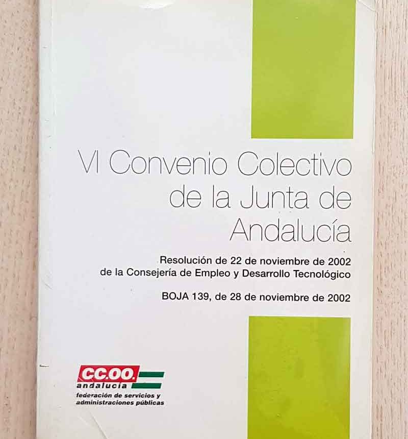 VI CONVENIO COLECTIVO DE LA JUNTA DE ANDALUCÍA. Resolución de 22 de noviembre de 2002.